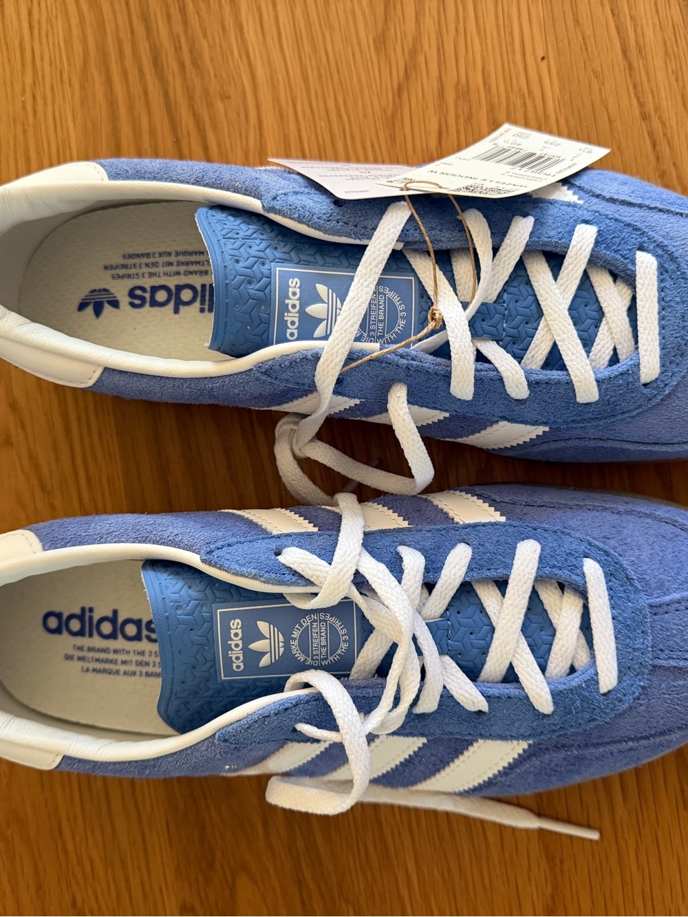 Adidas Gazelle Indoor Blue Suede Gum Sole Sneakers Women’s 8.5 NWT - Picture 7 of 7